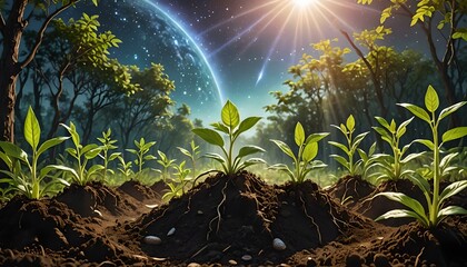green grass and sun