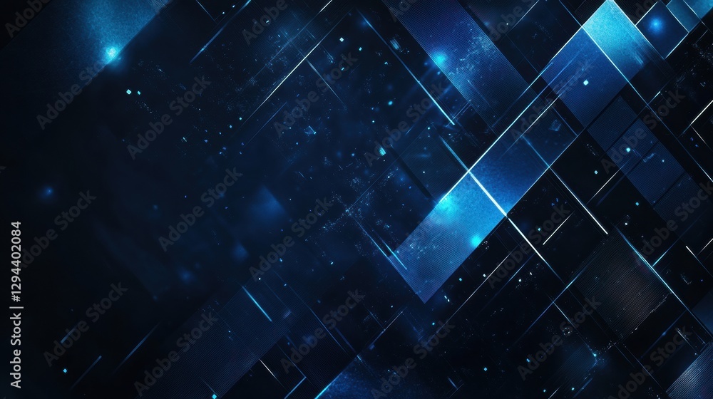 Poster abstract blue light background with geometric shapes and patterns
