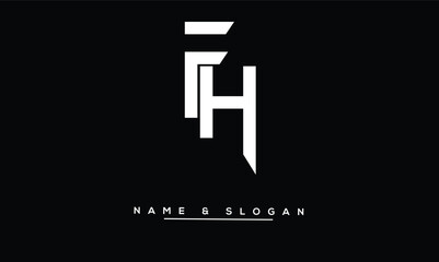 FH, HF Abstract Letters Logo Monogram