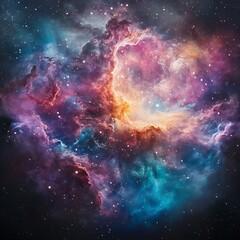 Cosmic nebula formation outer space digital art celestial environment vast universe astronomy concept