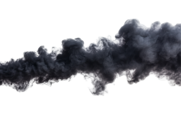 Black smoke illustration transparent background png studio environment creative concept