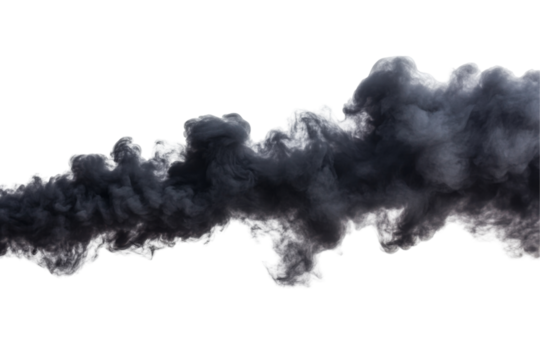 Black smoke illustration transparent background png studio environment creative concept