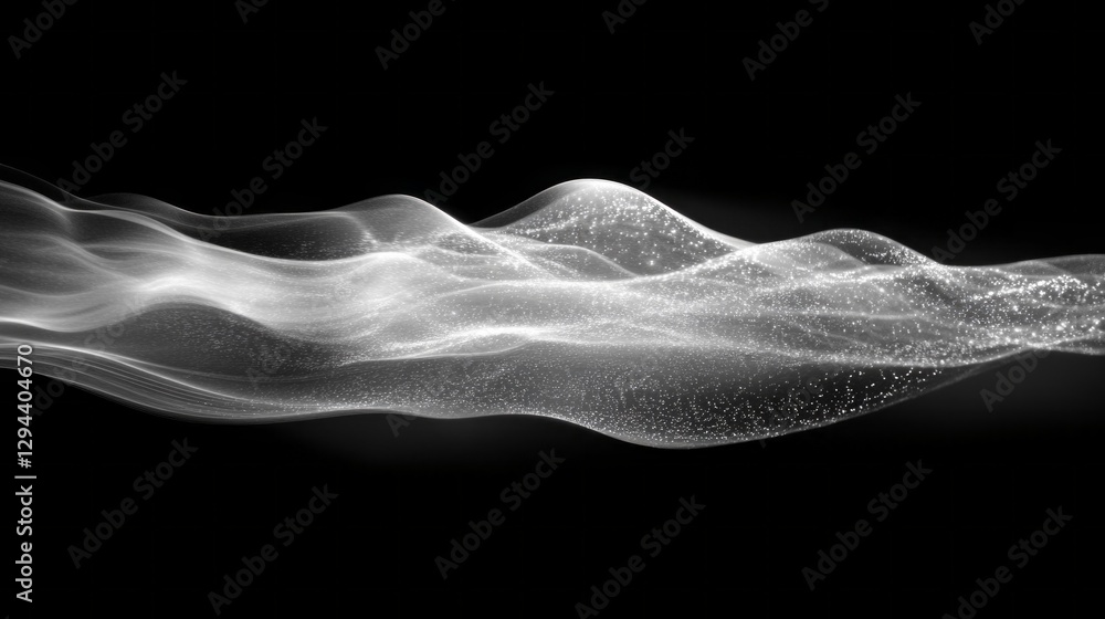 Aufkleber delicate strands of shimmering light weave through the darkness, evoking a sense of movement and flu