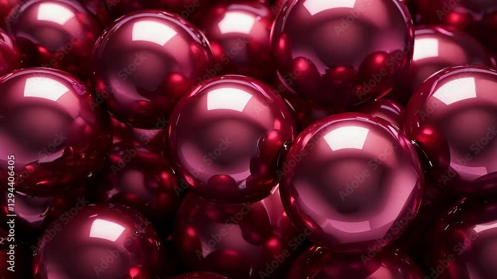 Poster lots of beautiful chaotic and slow translucent spheres on a dark background. suitable for abstract d