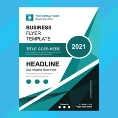 Colorful business flyer with abstract design