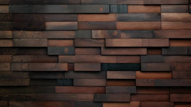 Integral texture of wooden parks with natural pattern. Video fragments from focus. Wooden background for advertising of production of wood, beds, wall panels from ecological materials