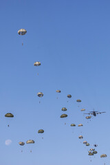 Yearly event Market Garden paradroppings in september at Ginkel heath in Ede The Netherlands