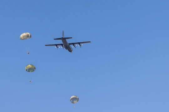 Yearly event Market Garden paradroppings in september at Ginkel heath in Ede The Netherlands