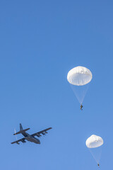 Yearly event Market Garden paradroppings in september at Ginkel heath in Ede The Netherlands