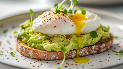 Avocado Toast with Poached Egg & Microgreens &ndash; Healthy Breakfast Delight