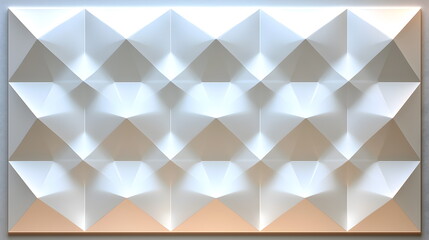 Obraz premium Textured wall panel design with geometric patterns and soft ambient lighting creating a modern aesthetic space
