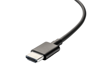 Usb-c cable close-up on transparent background png format white color minimalist style high-quality visuals