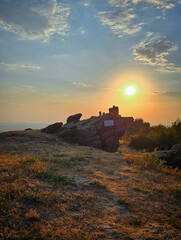 Obraz premium View from Cetatea Șiria in August