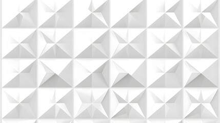 Obraz premium 3D paper wall design with geometric patterns creating a modern artistic aesthetic in white tones and shadows