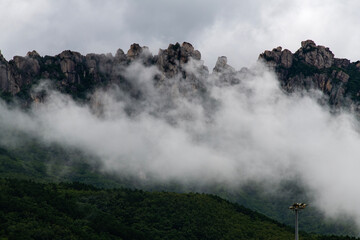 rock and cloud on the mountain