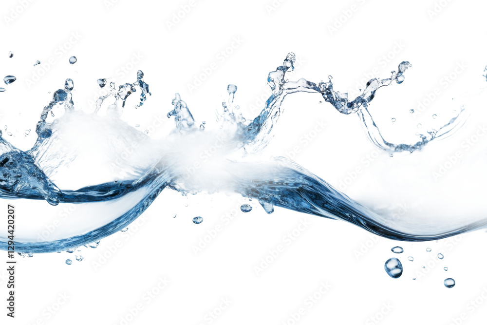 Poster dynamic water splash transparent background png image white environment high-resolution concept