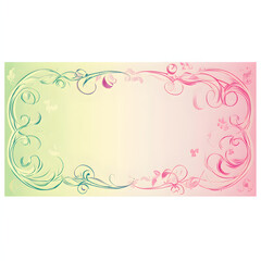 floral background with place, gorizontal banner for social networks