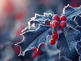 Frosty Plant Close Up