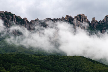 rock and cloud on the mountain