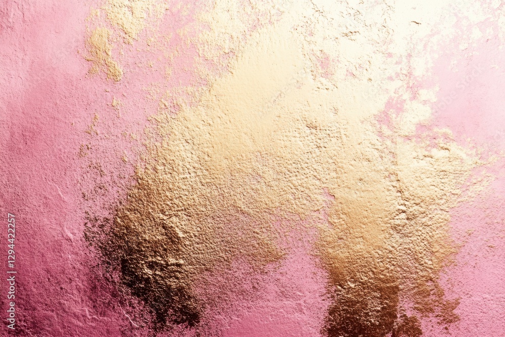 Poster abstract texture of pink and gold paint creating a luxurious and glamorous backdrop with a modern an
