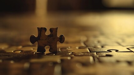  Missing Puzzle Piece: Symbolic Mystery, Connection & Sunset Solitude