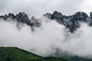 rock and cloud on the mountain