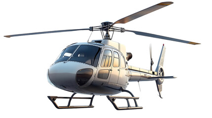 3D Illustration, Silver Helicopter, Flight, Air Travel
