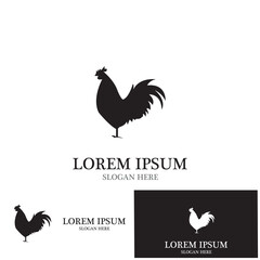 Rooster isolated logo icon vector illustration template design
