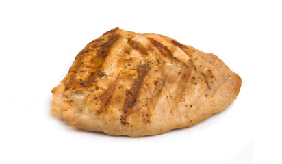 fried chicken on white background