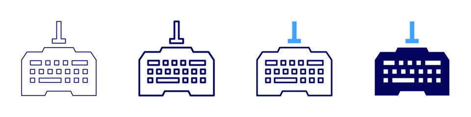 Key switches icon in 4 different styles. Thin Line, Line, Bold Line, Duotone. Duotone style. Editable stroke