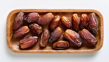 dates pattern viewed from above on a white background top view