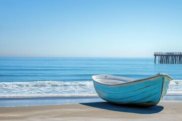 Naklejka premium Knick Knack by the Sea: A Relaxing Reminder to Unwind and Refresh at the Beach