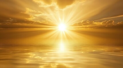 A golden sunbeam reflecting on smooth white sand as the sun sets