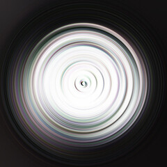 Colorful radial motion effect. Abstract rounded background. Color curves and sphere.