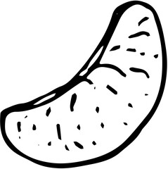 Fruit. Hand drawn vector isolated sketch. Mandarin