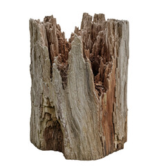 Isolated Weathered and Eroded Tree Stump