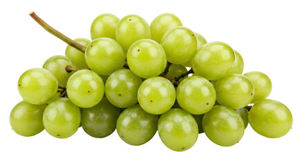 Isolated Bunch of Fresh Green Grapes