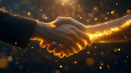 Golden Handshake Partnership Success Collaboration
