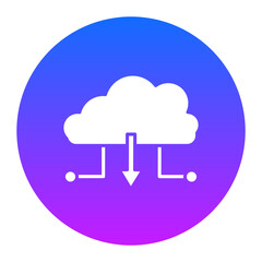 Download File on Cloud Icon