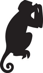Monkey silhouette vector EPS