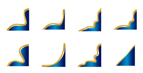 premium corner border design vector