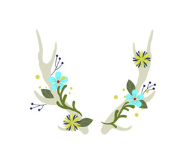 Floral Wreath With Horns