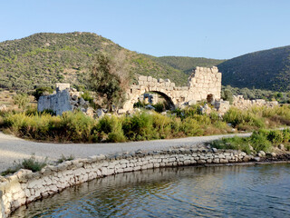 The ruins of the ancient Byzantine city of Patra in what is now Turkey