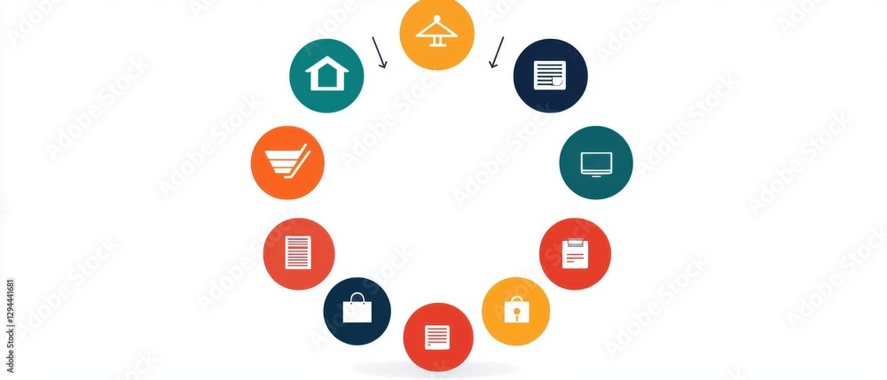 Aufkleber white background infographics concept. circular infographic on white background displaying data and 