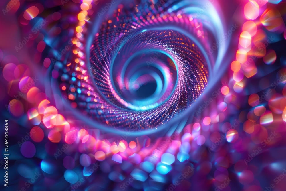 Poster a mesmerizing tunnel of swirling colors draws the viewer into a captivating vortex of light and dept