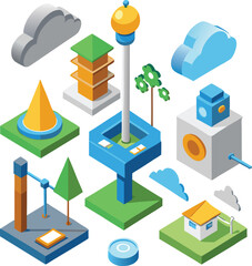  lightbulb--iot--3d-isometric-icons