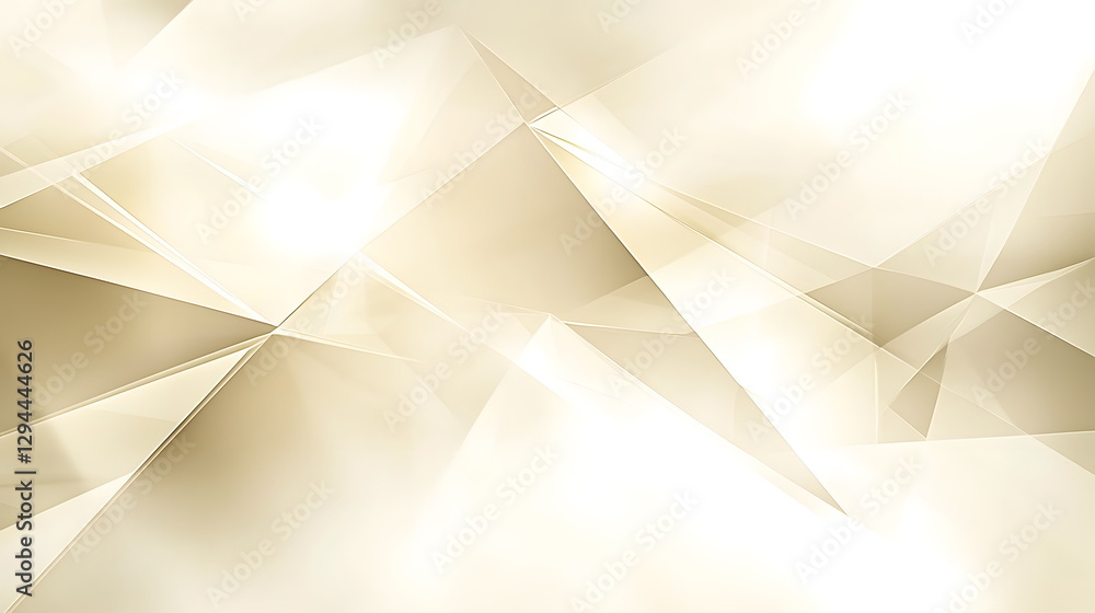 Poster soft geometric shapes in warm beige and cream tones creating an abstract modern background design ar
