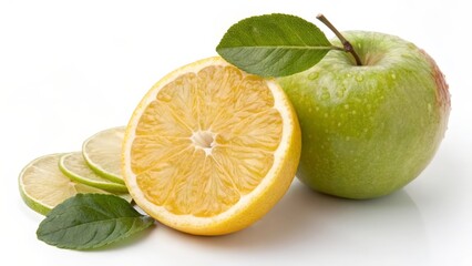 green apple and lemon
