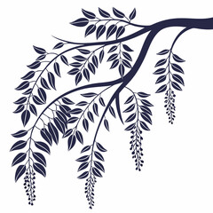 Creative Black and white flowers icon with vector illustration