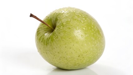 green apple on white background